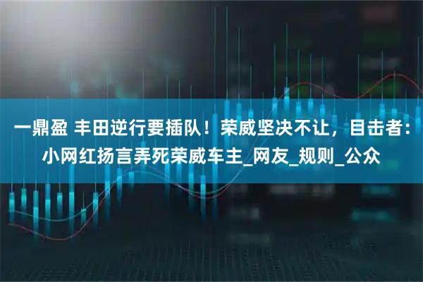 一鼎盈 丰田逆行要插队！荣威坚决不让，目击者：小网红扬言弄死荣威车主_网友_规则_公众