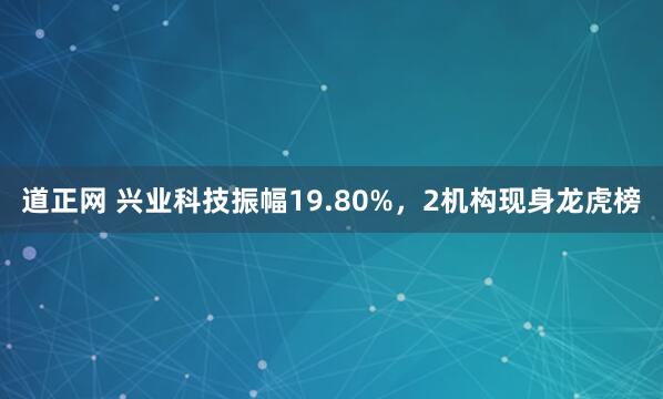 道正网 兴业科技振幅19.80%，2机构现身龙虎榜